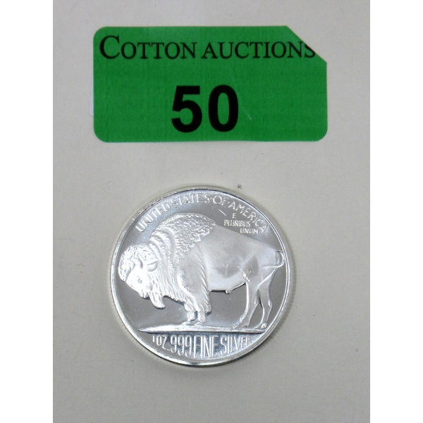 1 Oz .999 Silver Indigenous People/Buffalo Round 