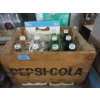 Image 1 : Vintage Wood Pepsi-Cola Crate with Bottles