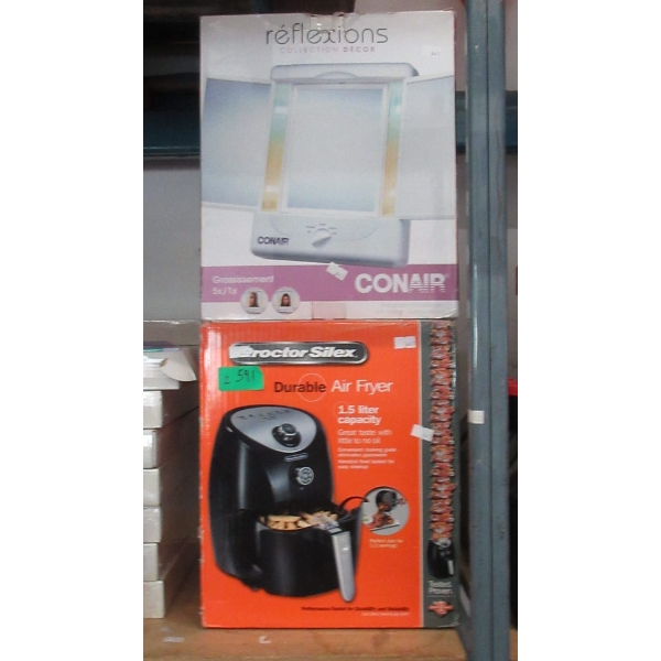 Proctor Silex Air Fryer & Conair Make Up Mirror