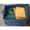 Image 1 : Tote of Green Sequin & Mustard Yellow Table Cloths