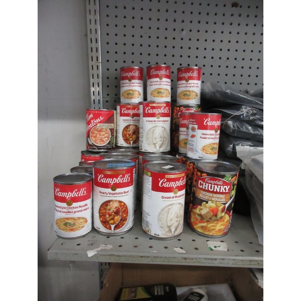 26 Dented Cans of Assorted Soup 