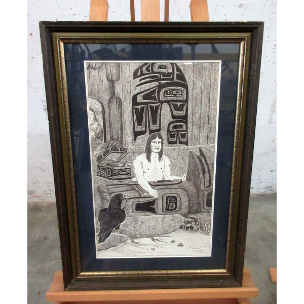 Ron J. Morgain Print - "Northwest Coast Carver" 