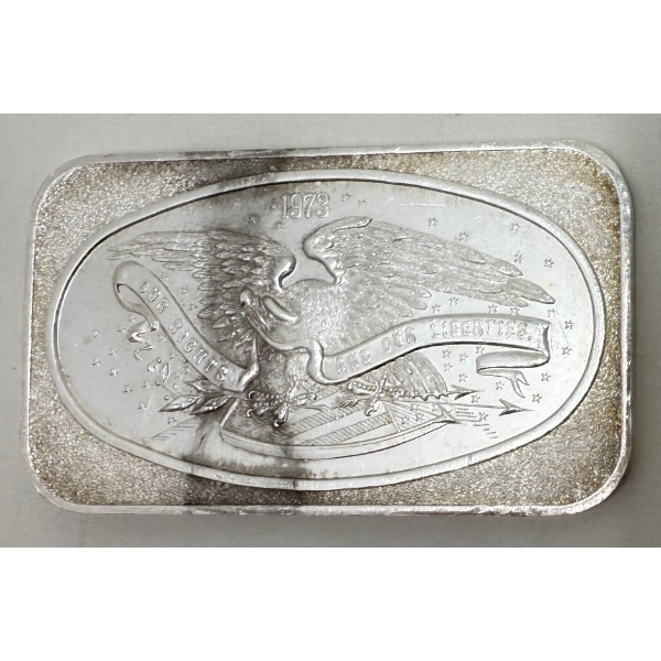 1 Oz .999 Silver 1973 Our Rights & Our Liberties Bar 