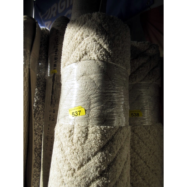 6.5' x 9' Beige Sculpted Low Pile Area Carpet