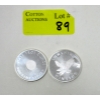 Image 1 : 2 x 1/2 Oz .999 Silver Rounds 