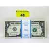 Image 1 : 100 x $1 USD Uncirculated Federal Reserve Bundle 