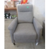 Image 1 : Grey Fabric Upholstered Push Back Recliner