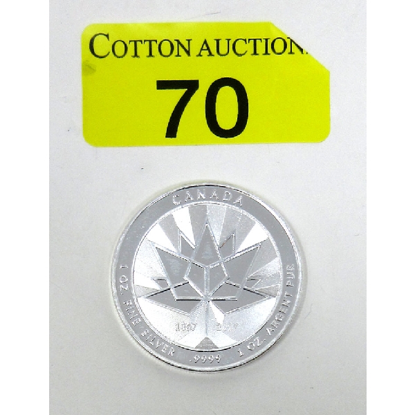 1 Oz .9999 Silver 2017 150th Strong-Proud-Free Round 