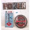 Image 1 : Metal Man Cave, Pepsi-Cola, and Poker Sign - 3 Pcs Lot