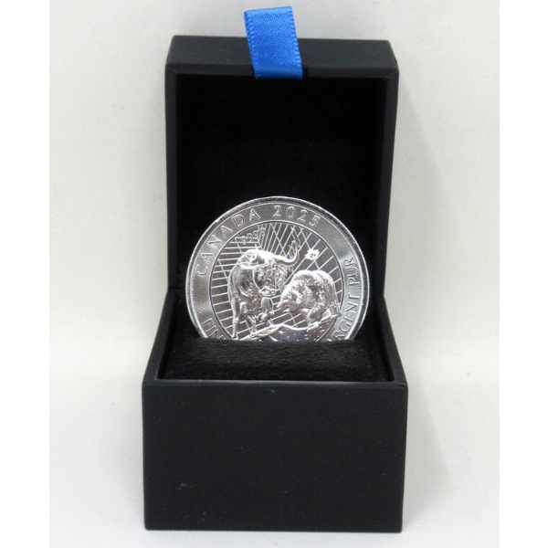 2 Oz .9999 Silver 2025 Bull and Bear Coin 