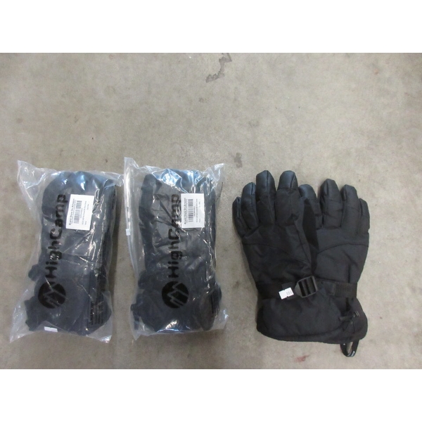 3 New Pairs of High Camp Ski & Snow Gloves - L