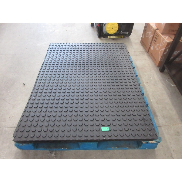 Four 3' x 4' Rubber Flooring Tiles