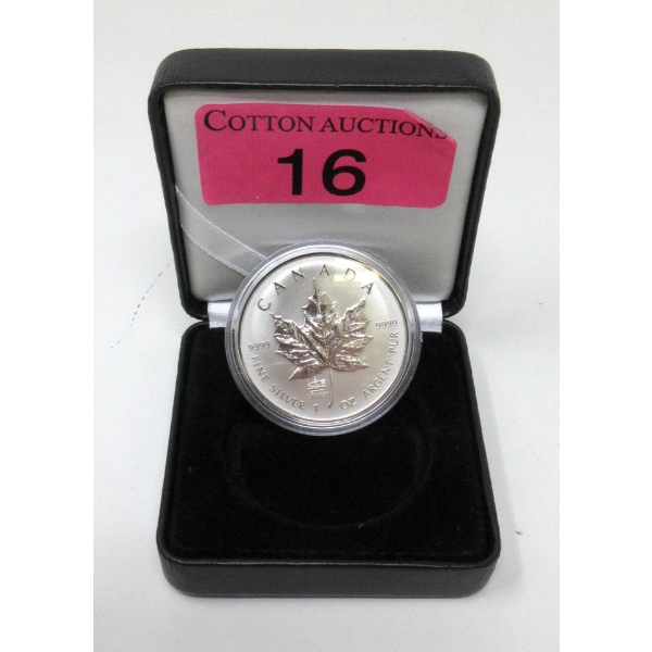 1 Oz .9999 Silver 2014 Chicago Privy Maple Leaf Coin 