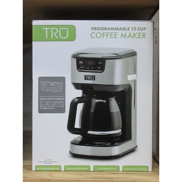 Tru Programmable 12-Cup Coffee Maker
