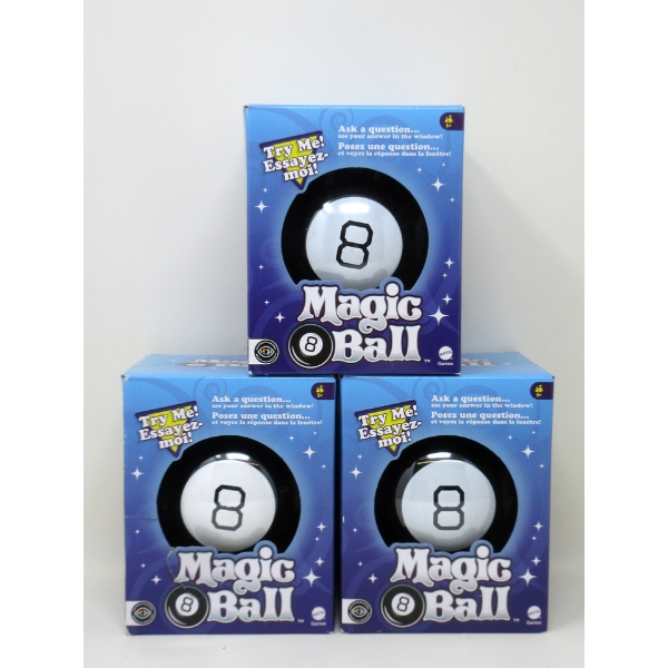 3 New Magic 8 Ball Toys in Boxes