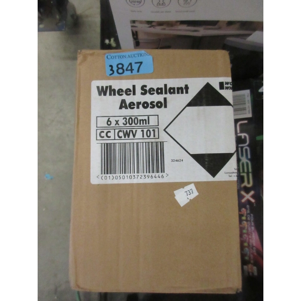 3 New Boxes of 6 Aerosol Wheel Sealant