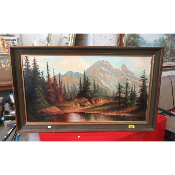 Large Autumn Landscape Oil Painting - 45" x 28"