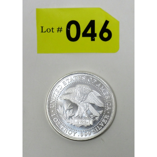1 Oz .999 Silver Eagle Trade Unit Round 