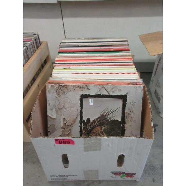 Box of 60+ Assorted Vintage LP Records 