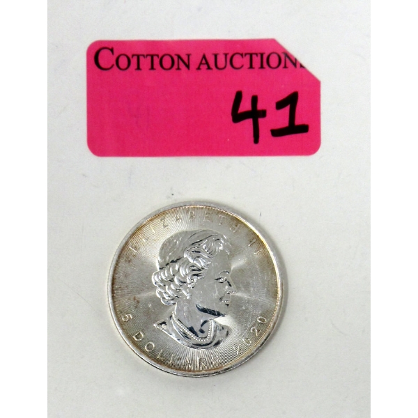 1 Oz .9999 Silver 2020 Maple Leaf Coin 