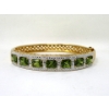 Image 1 : Gold Plated .925 Silver & Peridot Crystal Bracelet