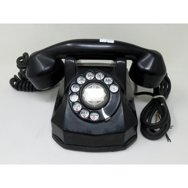 Vintage Black Rotary Dial Desk Phone