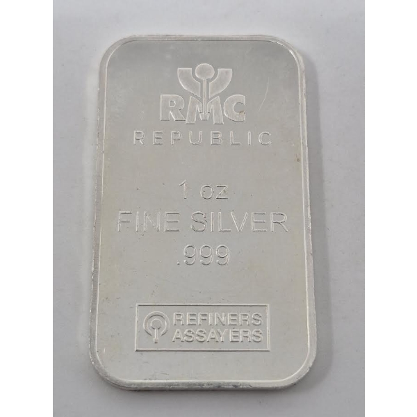 1 Oz .999 Silver RMC Republic Metals Bar