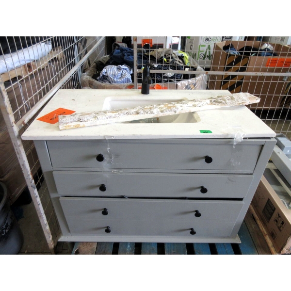 42" Vanity with Drawers, Sink and Tap