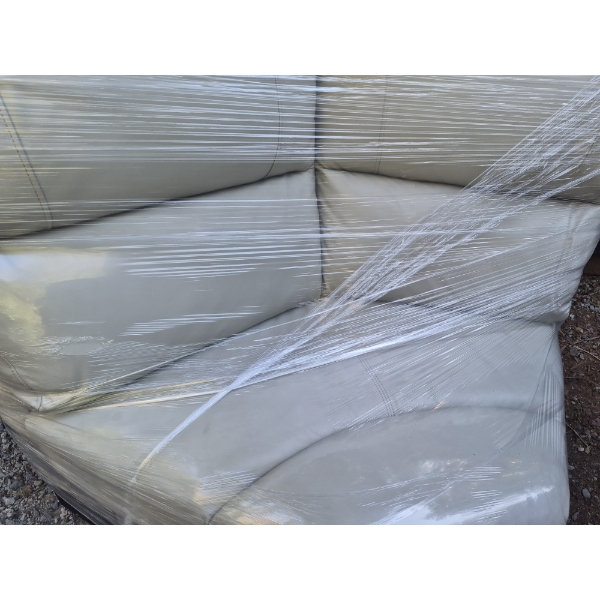 Wrapped Customer Return Sofa-Missing Cushions