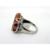 Image 3 : .925 Sterling Silver and Carnelian Ring and Necklace