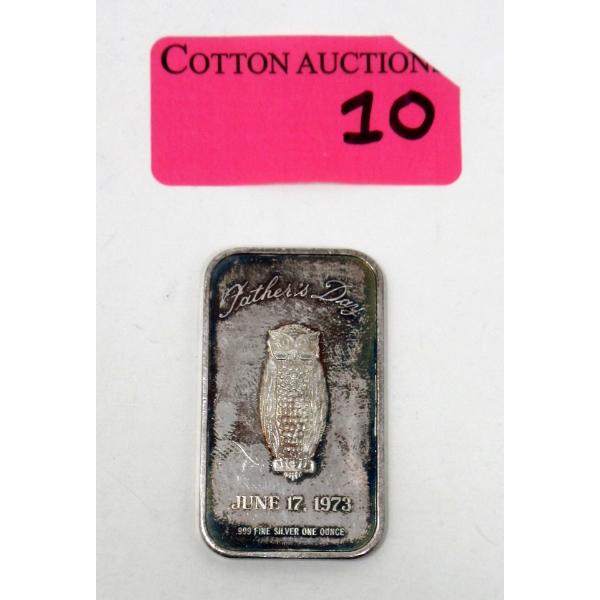 1 Oz .999 Silver 1973 Father's Day Bar