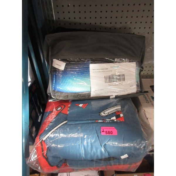 Queen Size Duvet Set & Gamer Area Rug 
