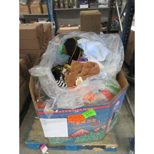 Skid of Assorted Halloween Costume Pieces & More