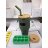 Image 1 : 3 New 20 Oz. Cold Cup Sets w/ Metal Straws - Green