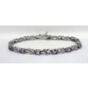 Image 1 : Amethyst & Diamond Tennis Bracelet 