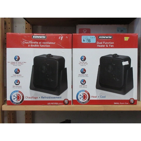 2 Konwin Dual Function Heater/Fans