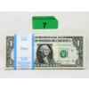 Image 1 : 100 x $1 USD Uncirculated Sequentially Numbered Federal Reserve Bundle 