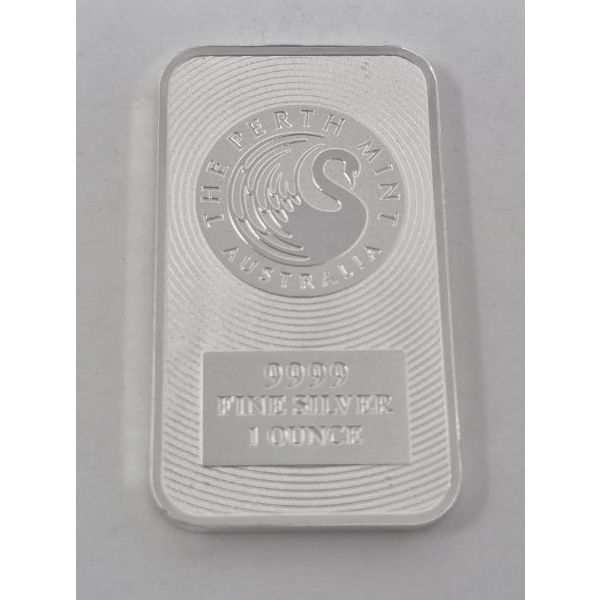 1 Oz .9999 Silver Perth Mint Bar
