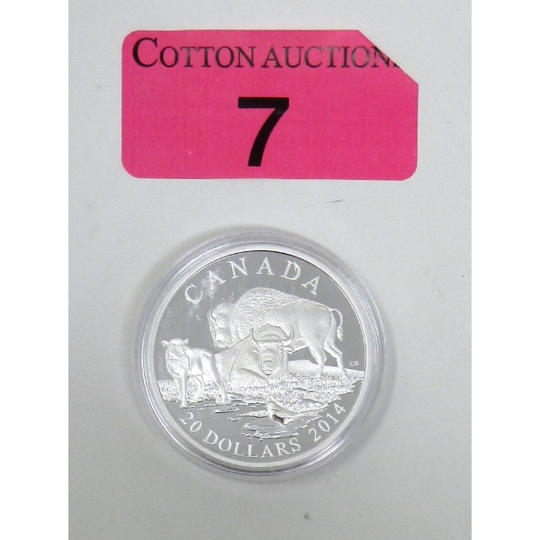 1 Oz .9999 Silver 2014 Bison Family Coin 