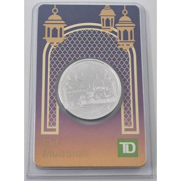 1/2 Oz .999 Silver TD Eid Mubarak Round