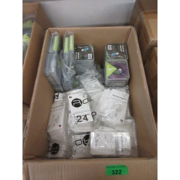 Case of Assorted New Adaptors & Charge Cables