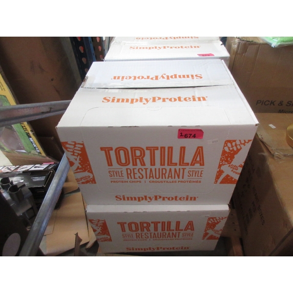 2 Cases of Simply Protein Tortilla Chips