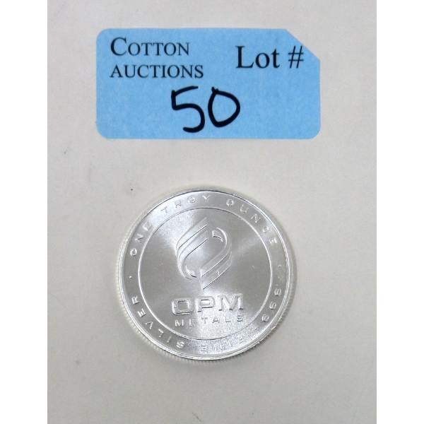 1 Oz .999+ Silver OPM Round 