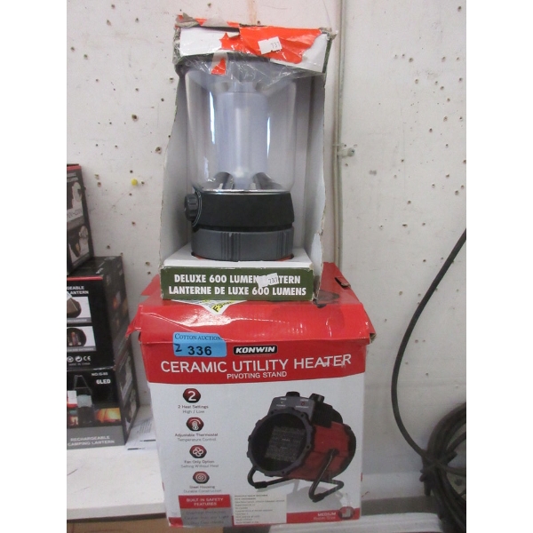 600 Lumen Lantern & Konwin Ceramic Heater