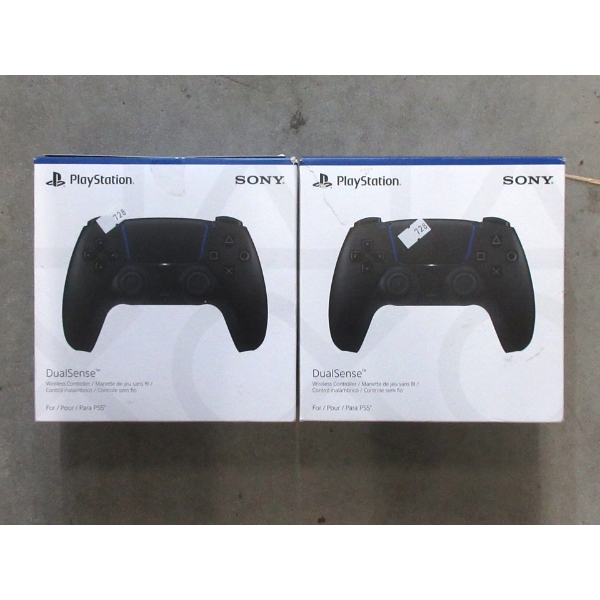 2 Sony PlayStation PS5 Dual Sense Wireless Controllers
