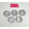 Image 1 : 5 x Silver Clad NUDE Girl Art Rounds 