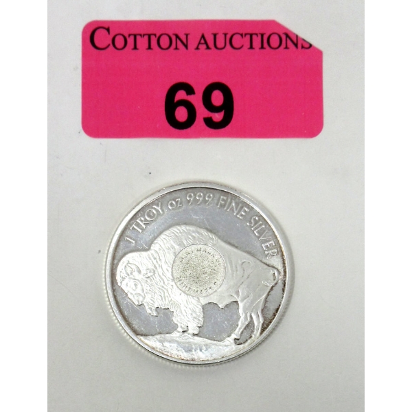 1 Oz .999 Silver Buffalo Round 