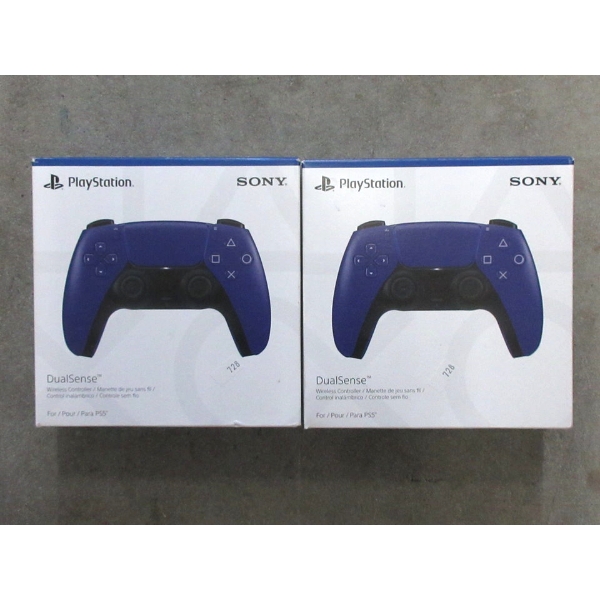 2 Sony PlayStation PS5 Dual Sense Wireless Controllers