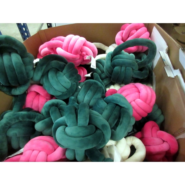 10 New Cuddle Knot Pillows - Assorted Colours