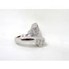 Image 2 : Ivana Sterling Silver Orange & Clear CZ Dinner Ring
